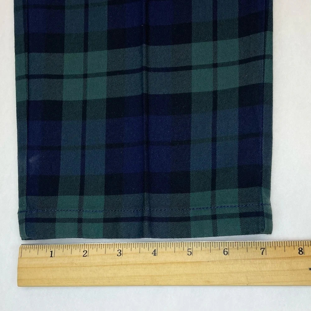 Vineyard Vines Breaker Pants Men's 35x32 (36x32) Green Plaid Pockets Golf - Picture 9 of 12